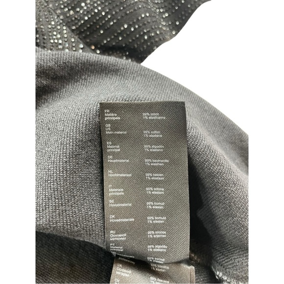 MAJE Rhinestone Denim Shirt Black Wmn’s Sz 3 Straight Cut 125CILLUBLACK $450 NWT - Picture 7 of 7